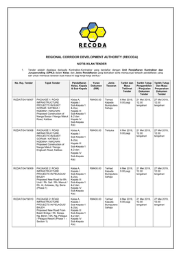 Regional Corridor Development Authority (Recoda)