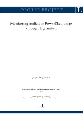 Monitoring Malicious Powershell Usage Through Log Analysis