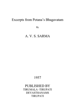 Experts from Potana's Bhagavatam