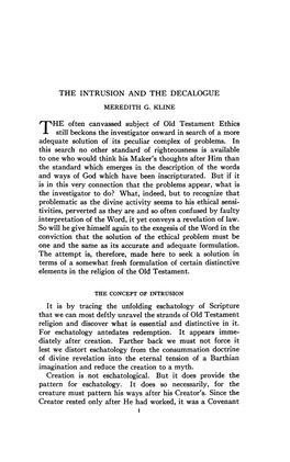 The Intrusion and the Decalogue