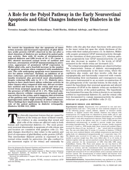 A Role for the Polyol Pathway in the Early Neuroretinal Apoptosis And