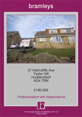 37 Holmcliffe Ave Taylor Hill Huddersfield HD4 7RN £180,000