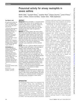 Prosurvival Activity for Airway Neutrophils in Severe