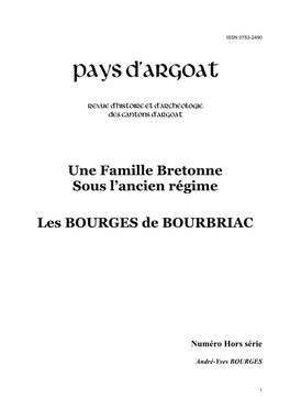 Pays D'argoat Hors Série Les BOURGES De Bourbriac