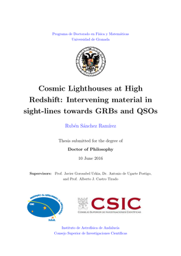 Intervening Material in Sight-Lines Towards Grbs and Qsos