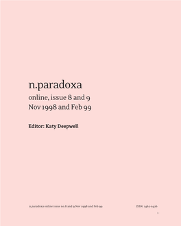 N.Paradoxa Online Issue 8 Nov 1998