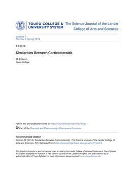 Similarities Between Corticosteroids