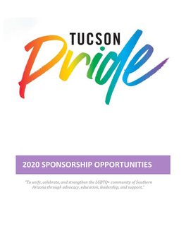 2020 Sponsorship Opportunities