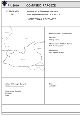 P.I. 2019 Comune Di Papozze