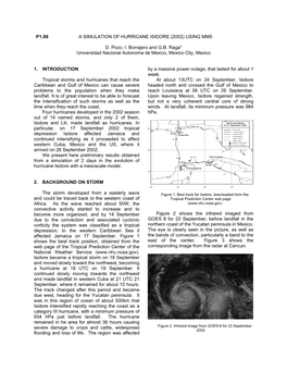 P1.88 a Simulation of Hurricane Isidore (2002) Using Mm5