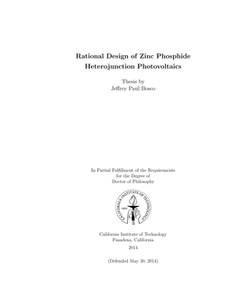 Rational Design of Zinc Phosphide Heterojunction Photovoltaics