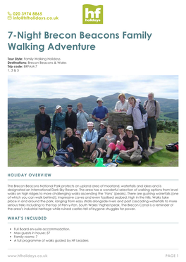 7-Night Brecon Beacons Family Walking Adventure