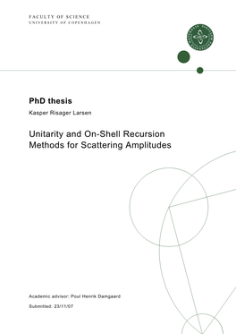 Unitarity and On-Shell Recursion Methods for Scattering Amplitudes