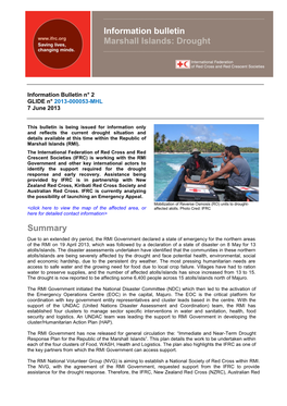 Summary Information Bulletin Marshall Islands: Drought