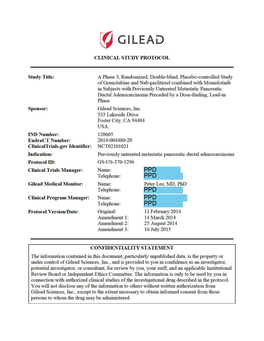 Study Protocol: Amendment 3