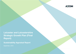 Strategic Growth Plan Sustainability Appraisal Sep 2018 Final