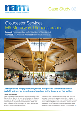 Glass Rooflights for Gloucester Services
