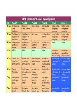 NPA Computer Games Development