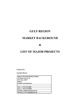 Gulf Region Market Background & List of Major