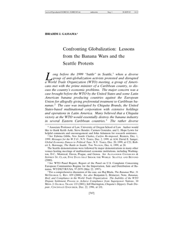 Lessons from the Banana Wars and the Seattle Protests