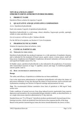 Epirubicin Ebewe Solution for Injection 2 Mg/Ml 2