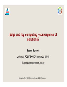 Edge and Fog Computing - Convergence of Solutions?