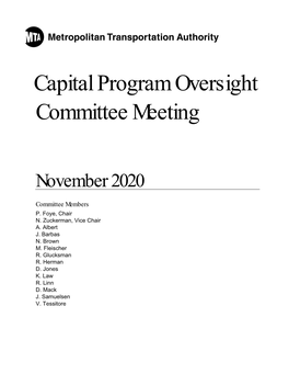 Capital Program Oversight Committee Meeting