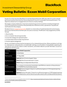 Exxon Mobil Corporation