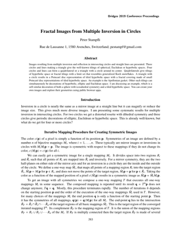 Fractal Images from Multiple Inversion in Circles