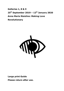 Anna Maria Maiolino: Making Love Revolutionary