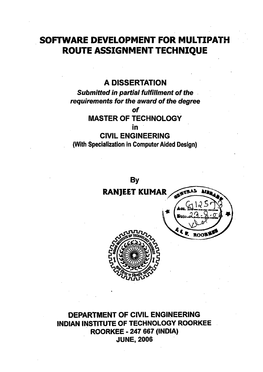 Software Development for Multipath Route Assignment Technique