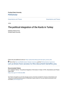 The Political Integration of the Kurds in Turkey