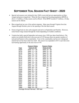 Waterfowl Fact Sheets