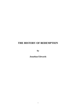 The History of Redemption