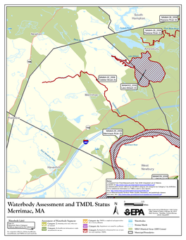 Merrimac, MA Waterbody Assessment, 305(B)/303(D), and Total Maximum Daily Load (TMDL) Status