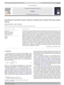 Searching for Main-Belt Comets Using the Canada–France–Hawaii Telescope Legacy Survey ∗ Alyssa M