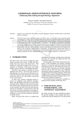 LINKED DATA MEETS ONTOLOGY MATCHING Enhancing Data Linking Through Ontology Alignments