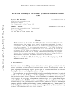 Arxiv:1810.10854V2 [Stat.ME] 23 Nov 2020 Learning for Discrete Data in High Dimensional Settings