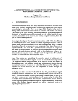 A Competitiveness Analysis of M a J O R Airports in Asia Using Fuzzy Linguistic Approach