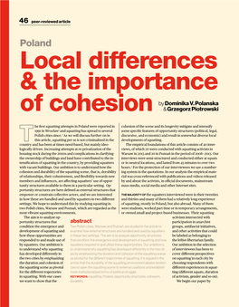 Local Differences & the Importance of Cohesion