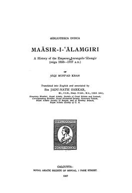 Maasir-I-'Alamgiri