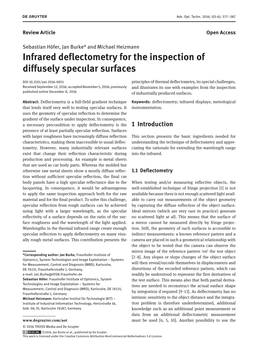 Infrared Deflectometry for the Inspection of Diffusely Specular Surfaces