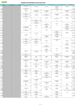 2006 November Family Room Schedule