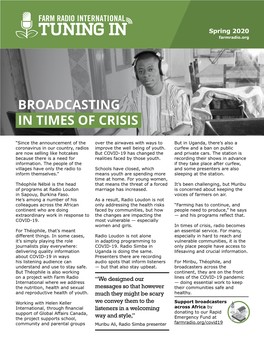 Broadcasting in Times of Crisis