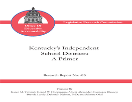 Kentucky's Independent School Districts