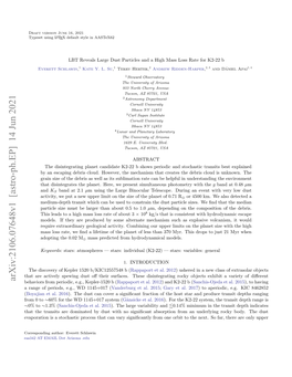 Arxiv:2106.07648V1 [Astro-Ph.EP] 14 Jun 2021 Behaviors from Periodic, E.G., Kepler-1520 B (Rappaport Et Al
