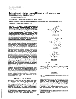 Interaction of Calcium Channel Blockers with Non-Neuronal Benzodiazepine Binding Sites* (Nitrendipine/Nifedipine/Ro5-4864) E