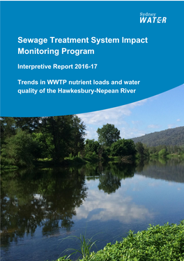 Trends in WWTP Nutrient Loads and Water Quality of the Hawkesbury-Nepean River