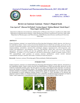 180-187 Review Article Review on Cuminum Cyminum