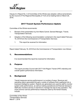 5 2017 Transit System Performance Update